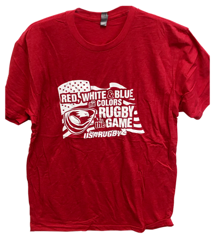 USA Rugby "The Colors of Rugby" Red T-Shirt
